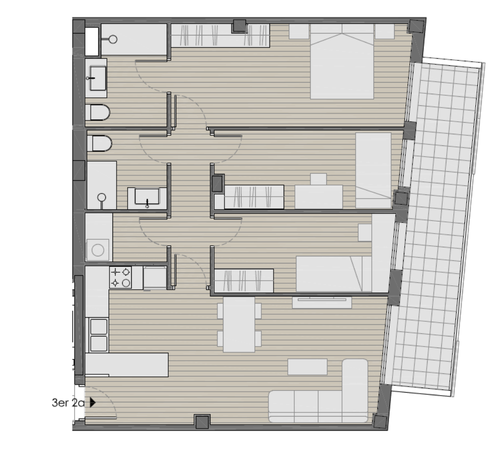 For sale of flat in Badalona