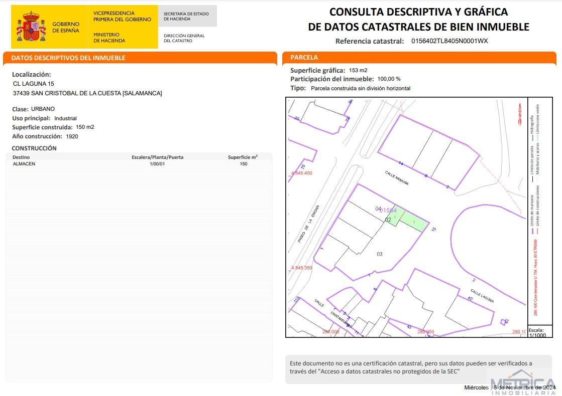 For sale of land in San Cristóbal de la Cuesta