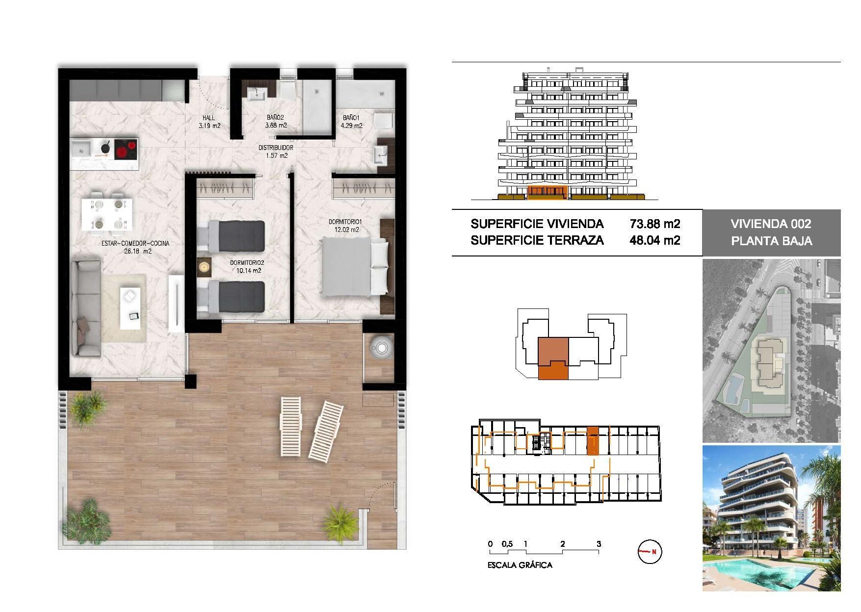 For sale of apartment in Guardamar del Segura