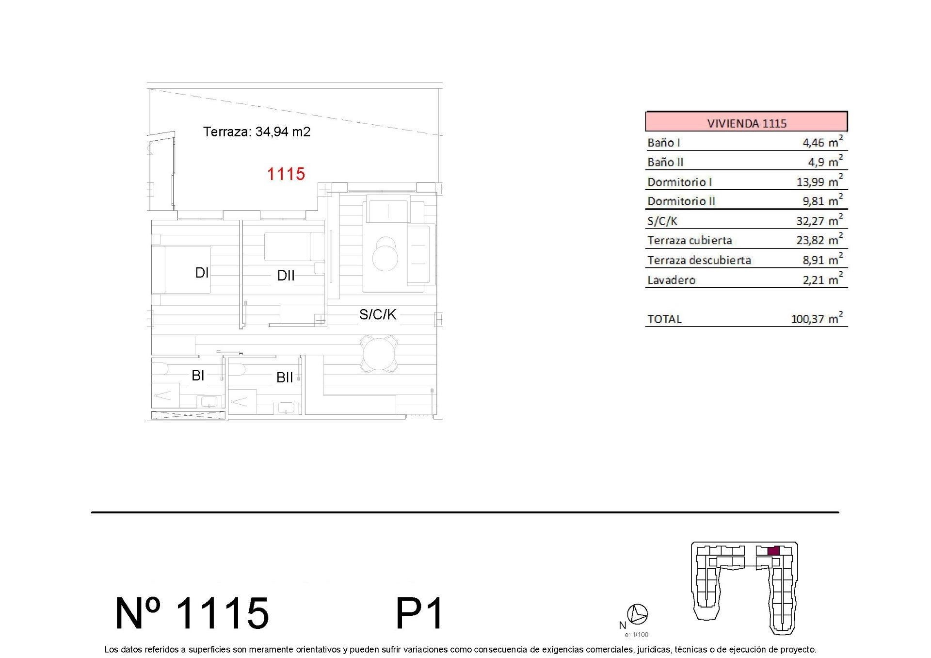 Venta de apartamento en San Miguel de Salinas