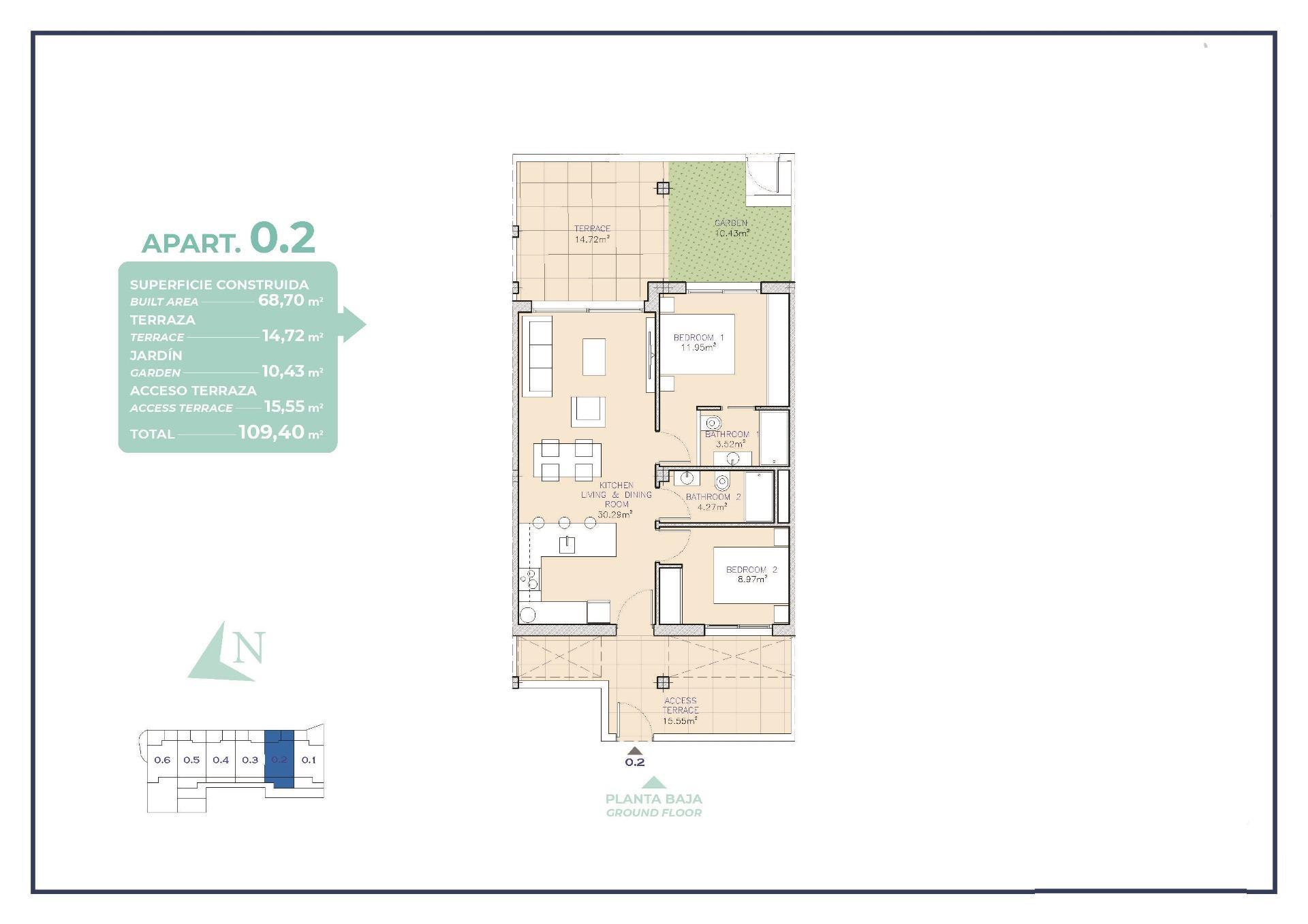 For sale of apartment in Los Alcazares