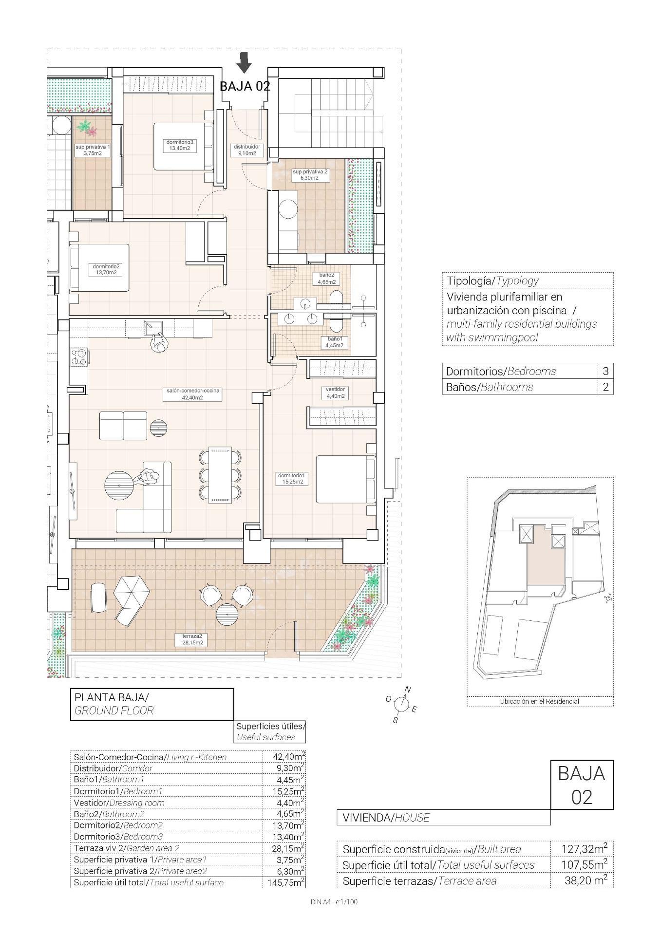 For sale of apartment in Hondón de las Nieves