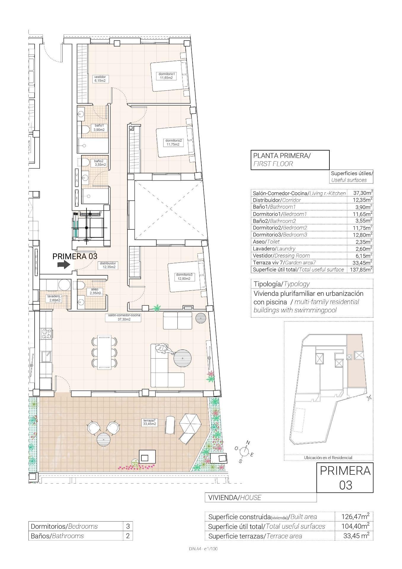 For sale of apartment in Hondón de las Nieves