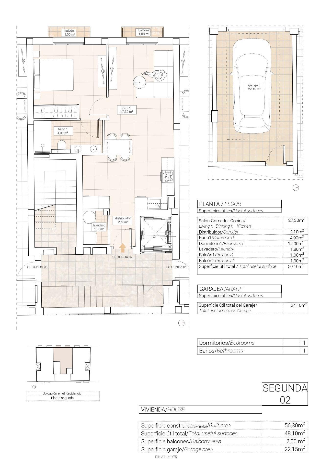 For sale of apartment in Hondón de las Nieves