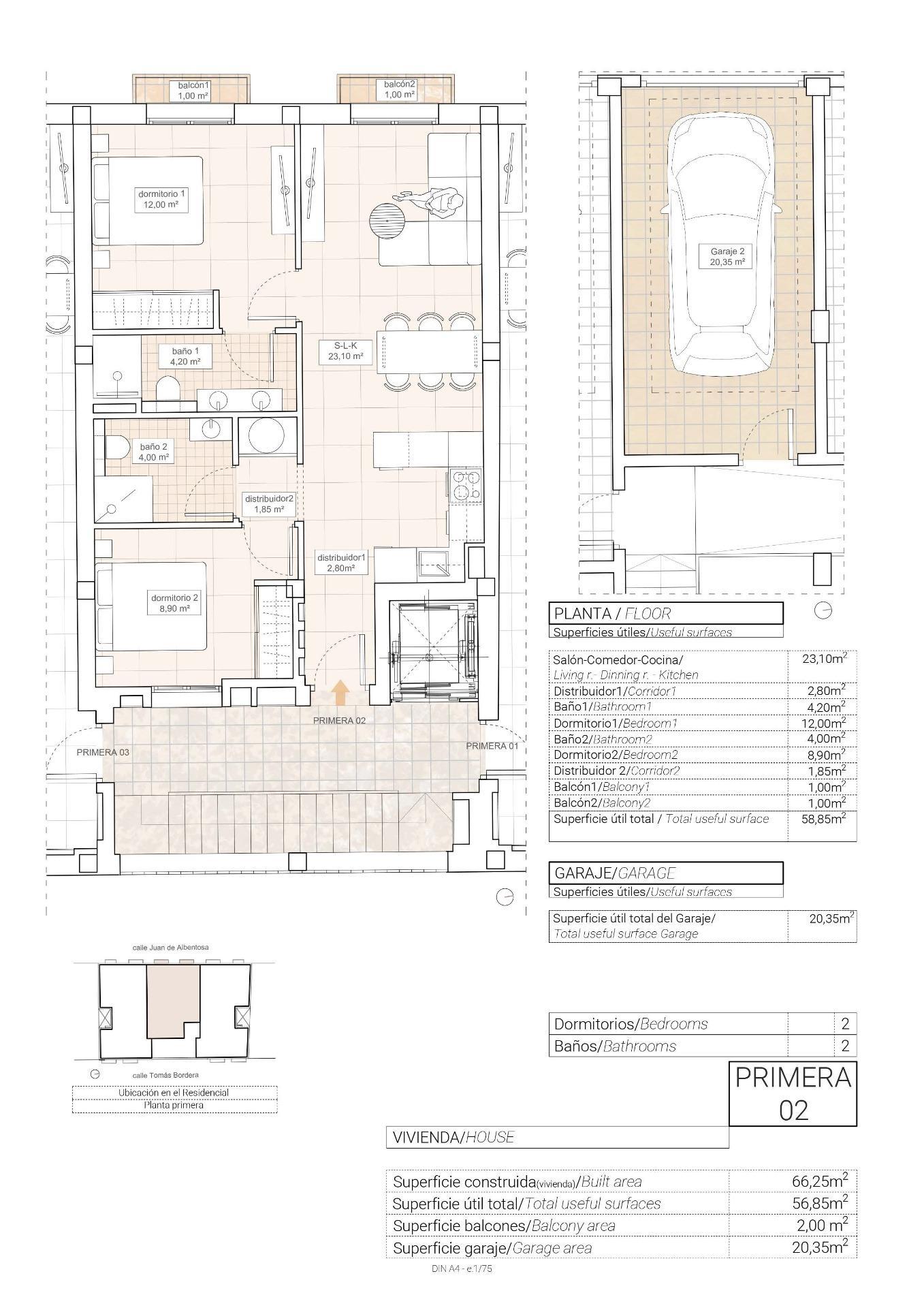 For sale of apartment in Hondón de las Nieves