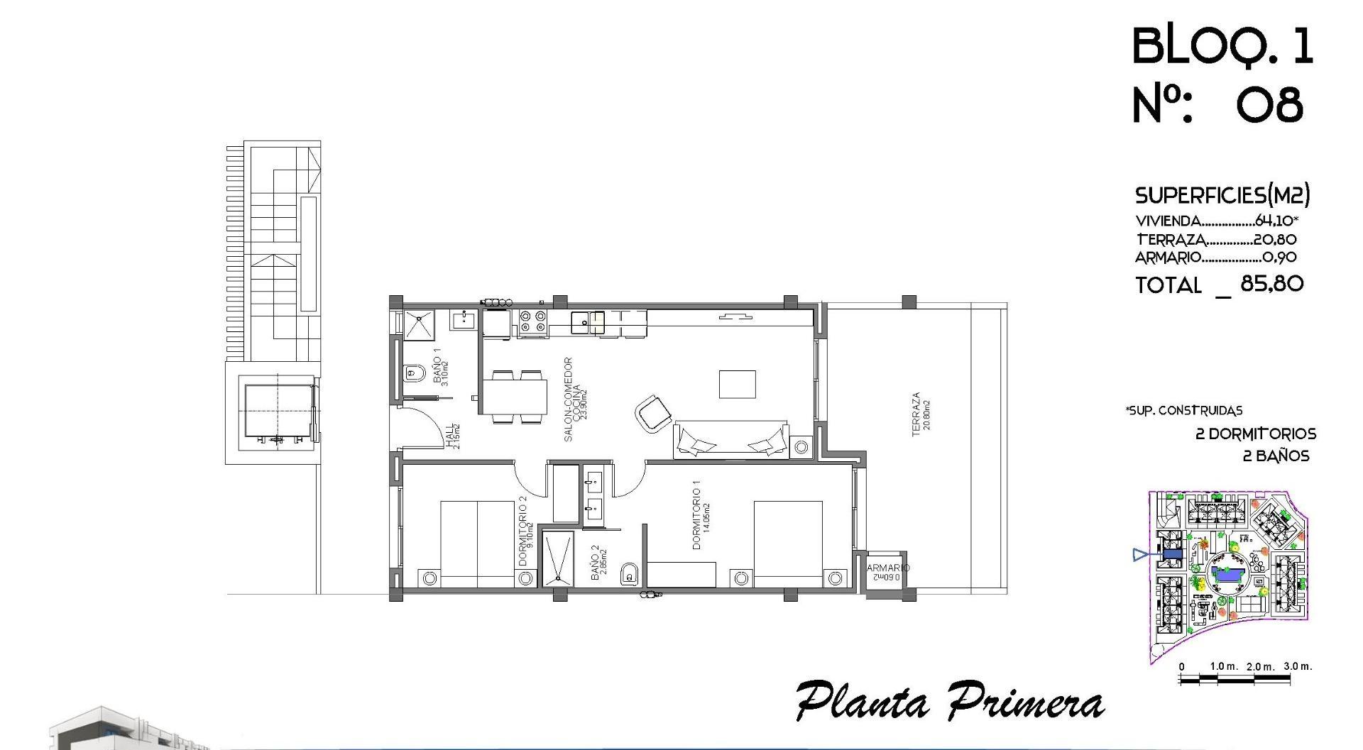 For sale of apartment in Guardamar del Segura