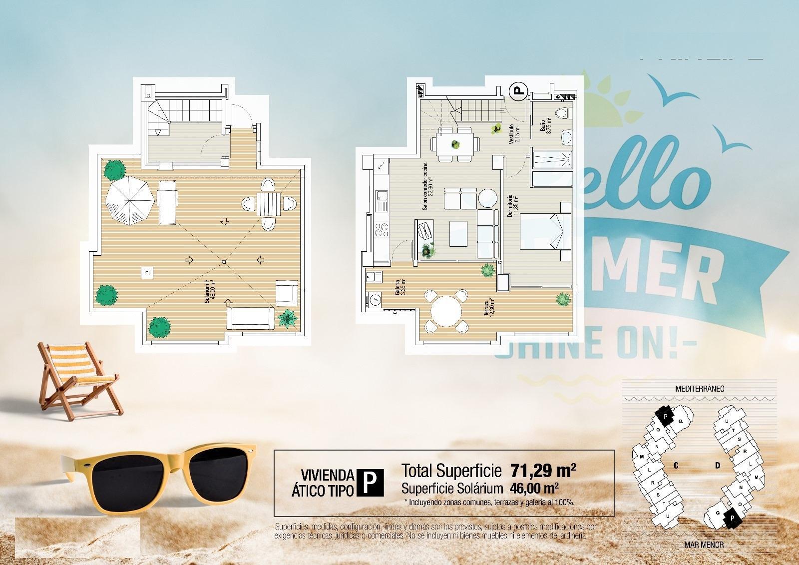 Venta de Ático en La Manga del Mar Menor