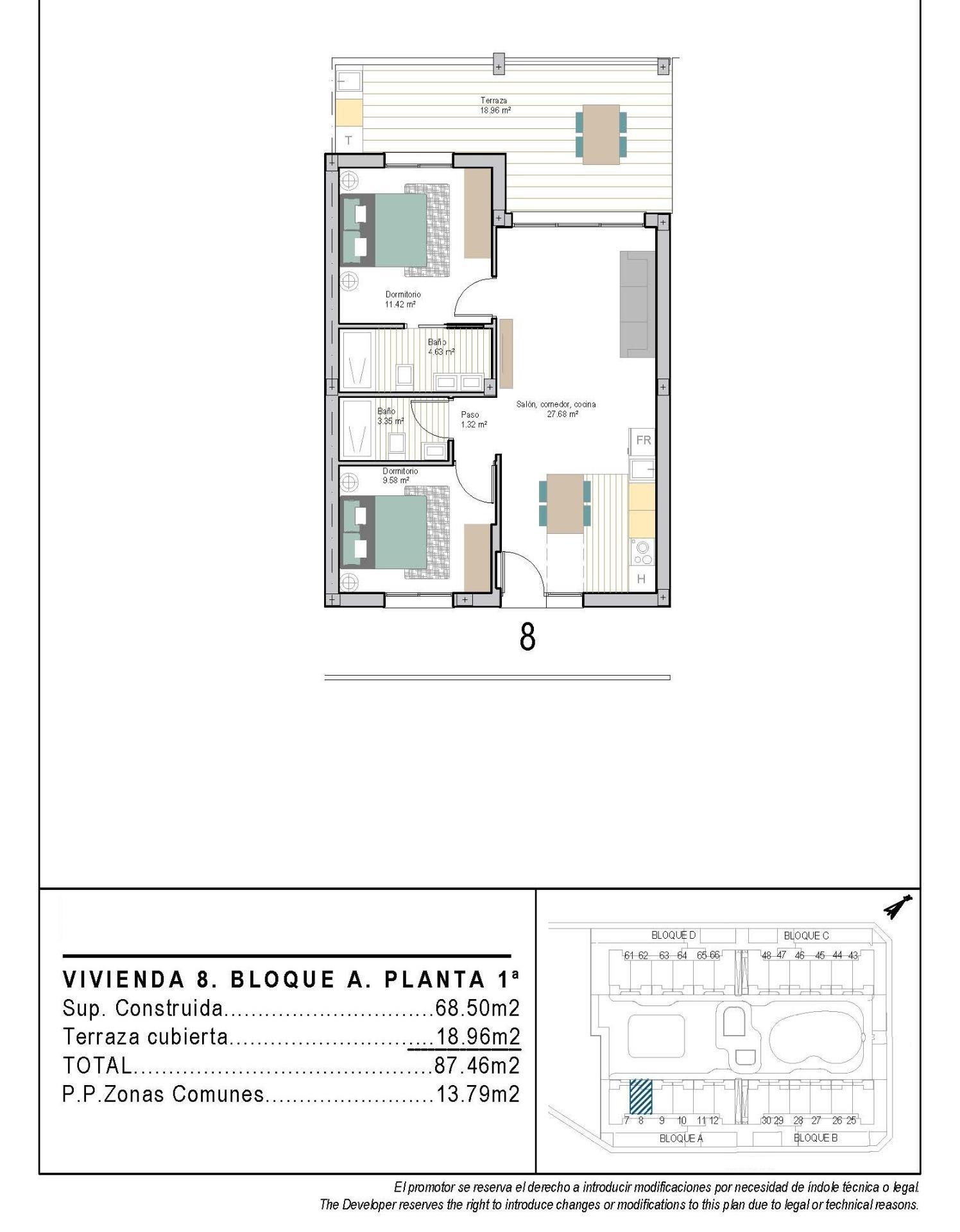 Venta de apartamento en Torre Pacheco