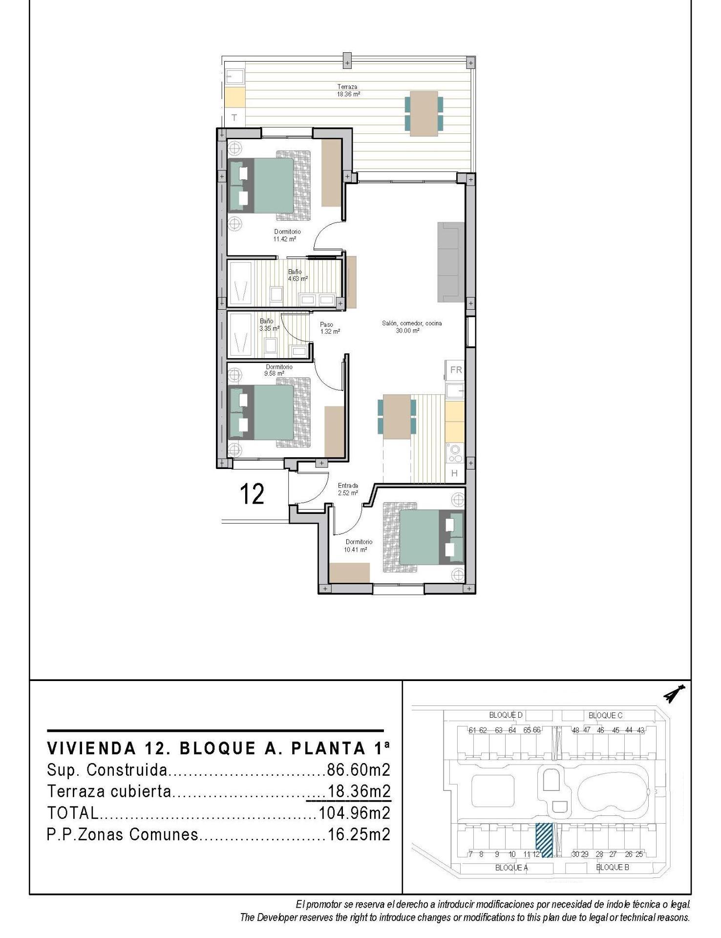 Venta de apartamento en Torre Pacheco