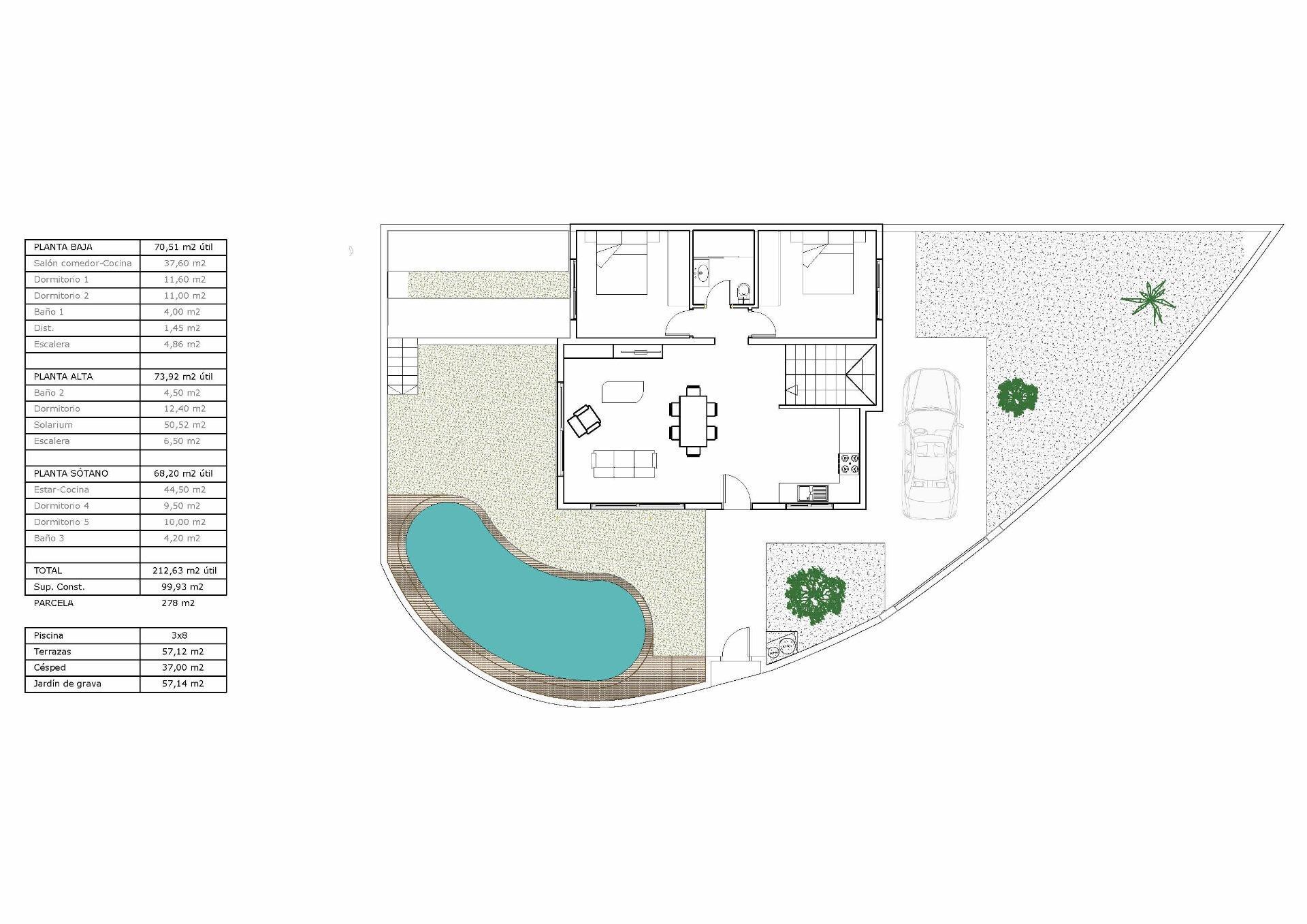 Venta de villa en Ciudad Quesada
