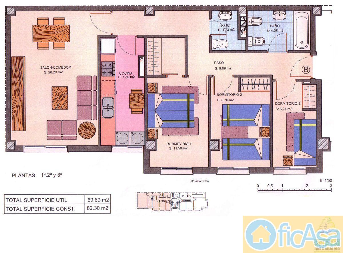 For sale of flat in Almazora