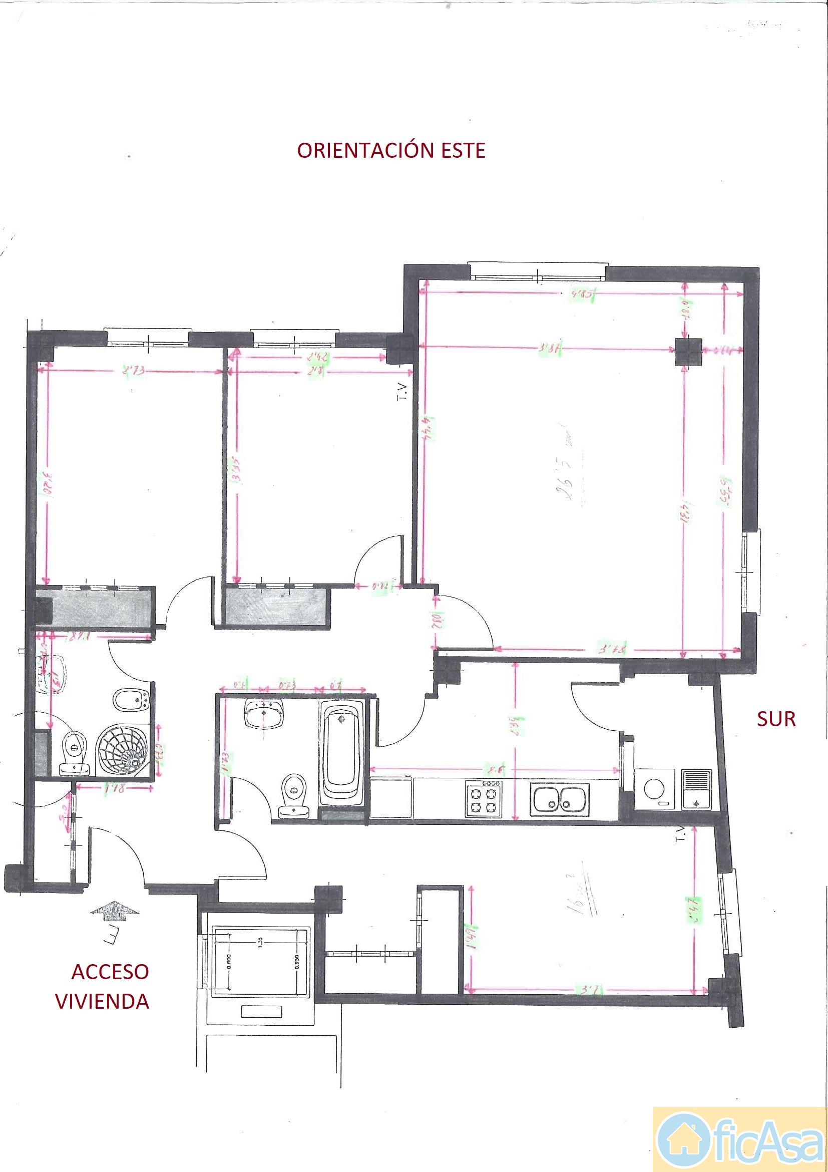 For sale of flat in Castellón