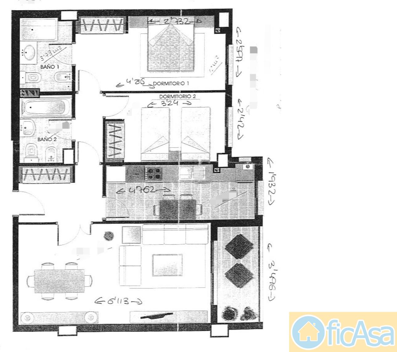 For sale of flat in Castellón