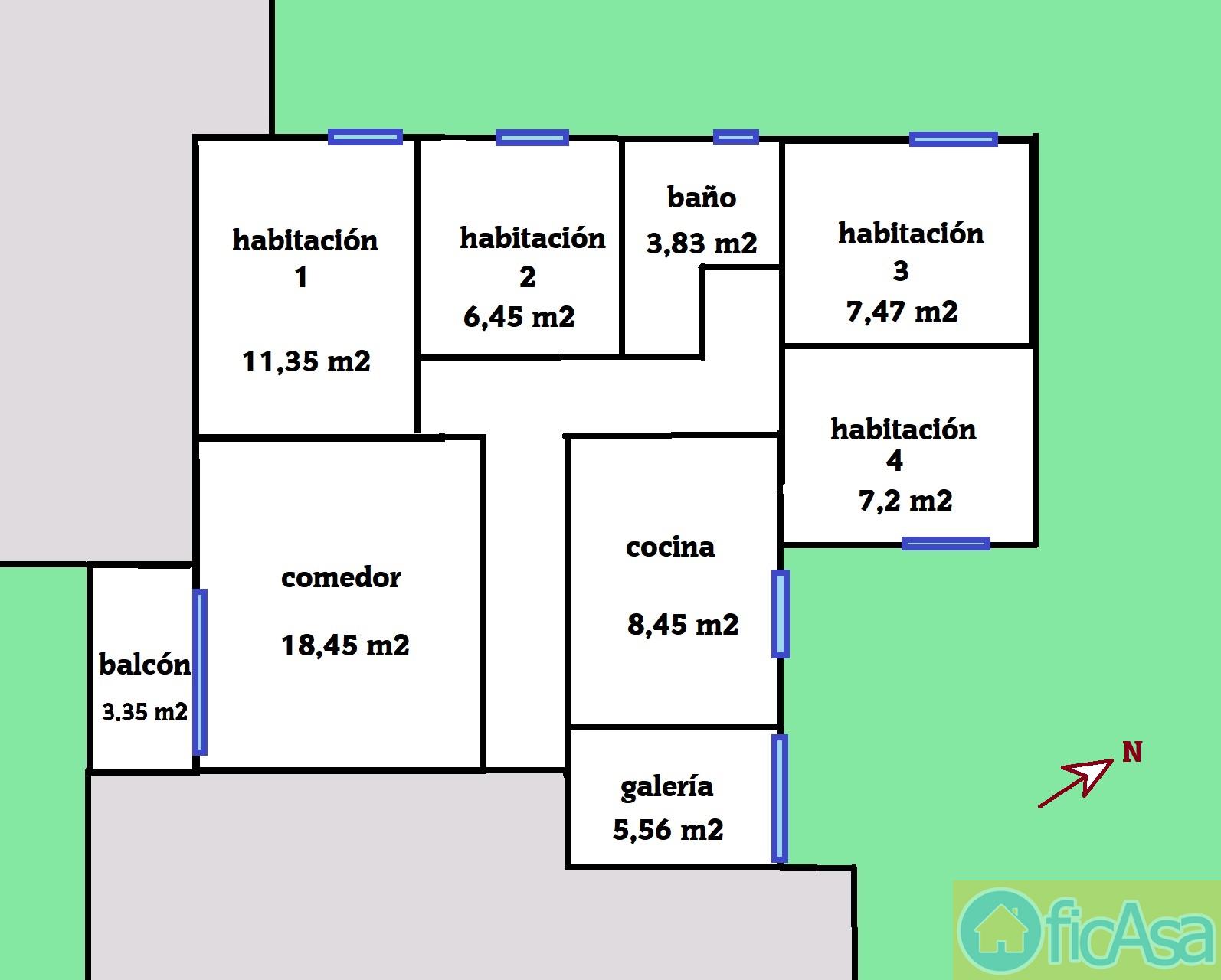 For sale of flat in Castellón