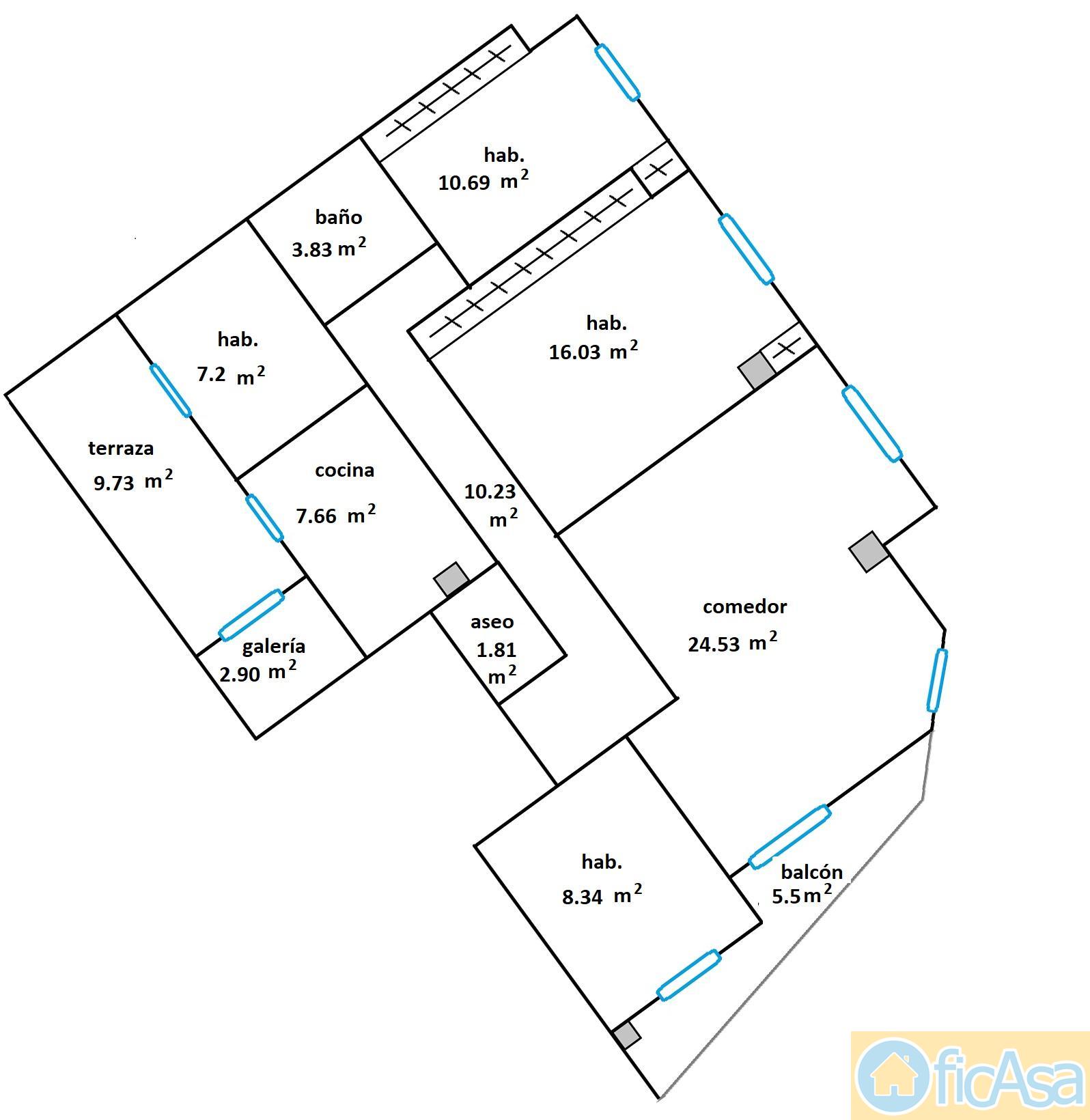 For sale of flat in Castellón