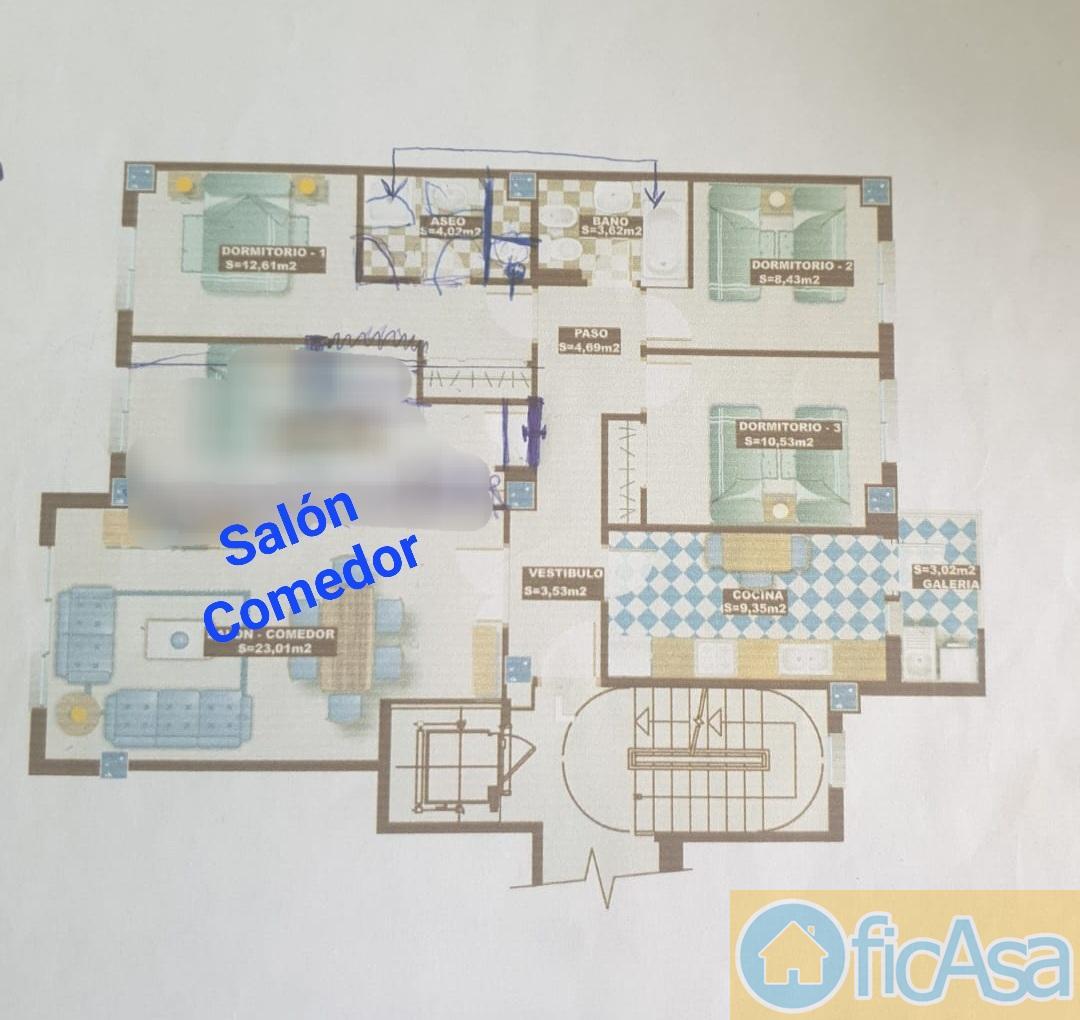 For sale of flat in Castellón