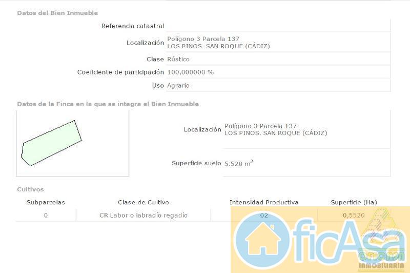 Venta de terreno en San Roque