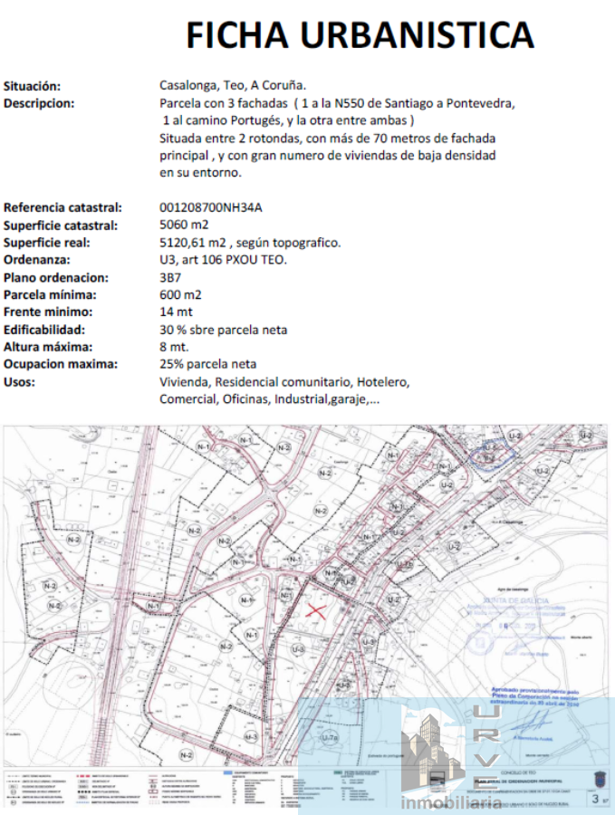 For sale of land in Teo