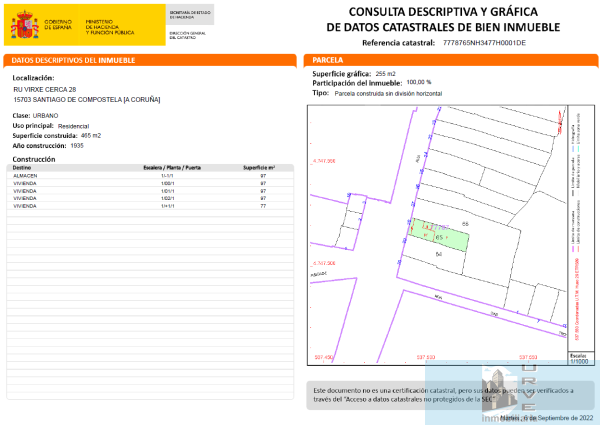 Venta de casa en Santiago de Compostela