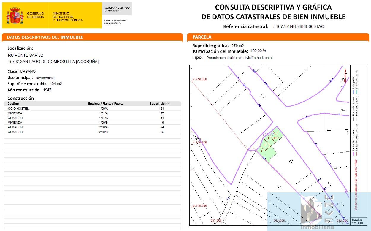 Venta de casa en Santiago de Compostela