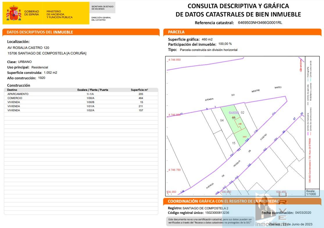 For sale of building in Santiago de Compostela