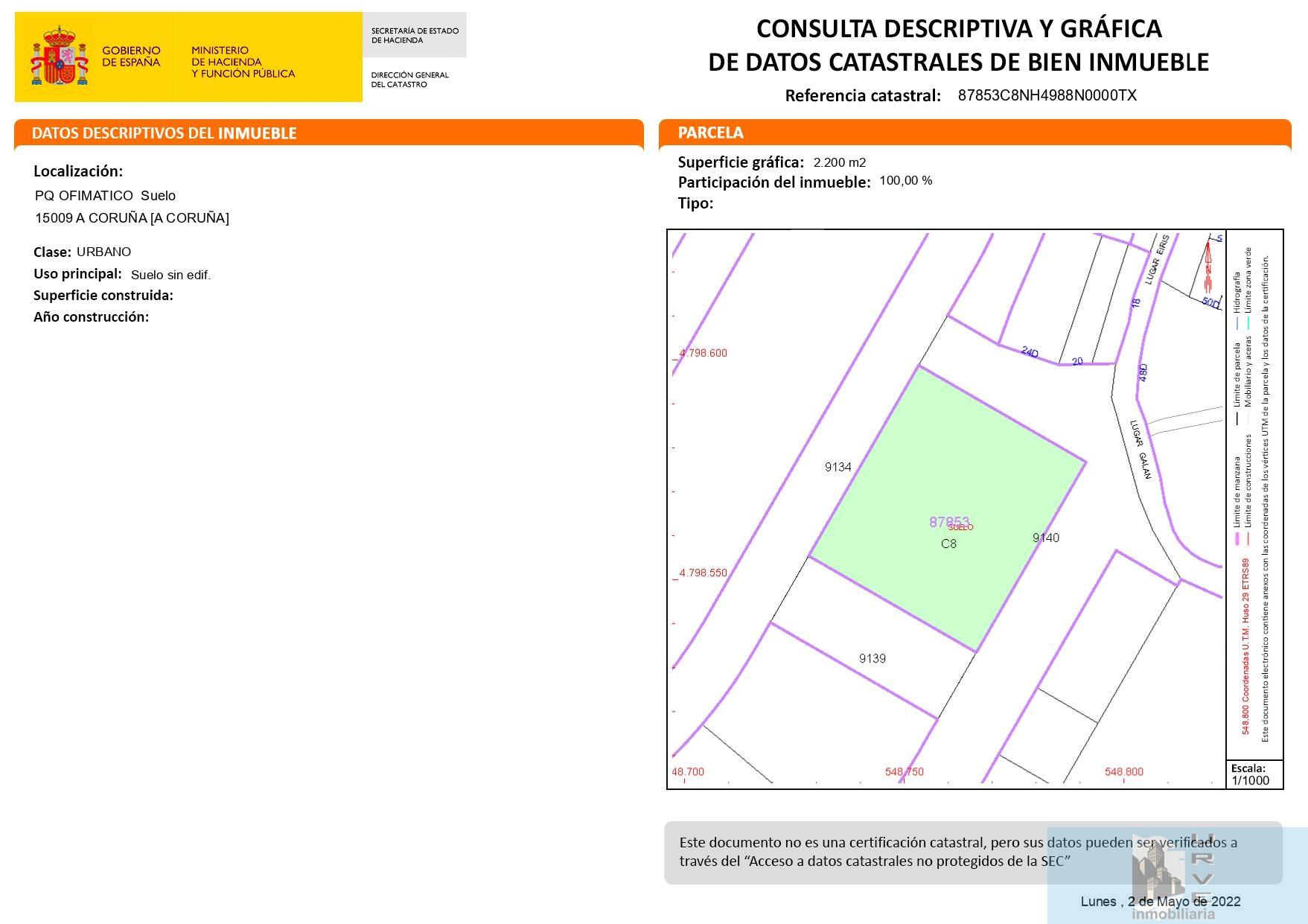 For sale of land in Santiago de Compostela