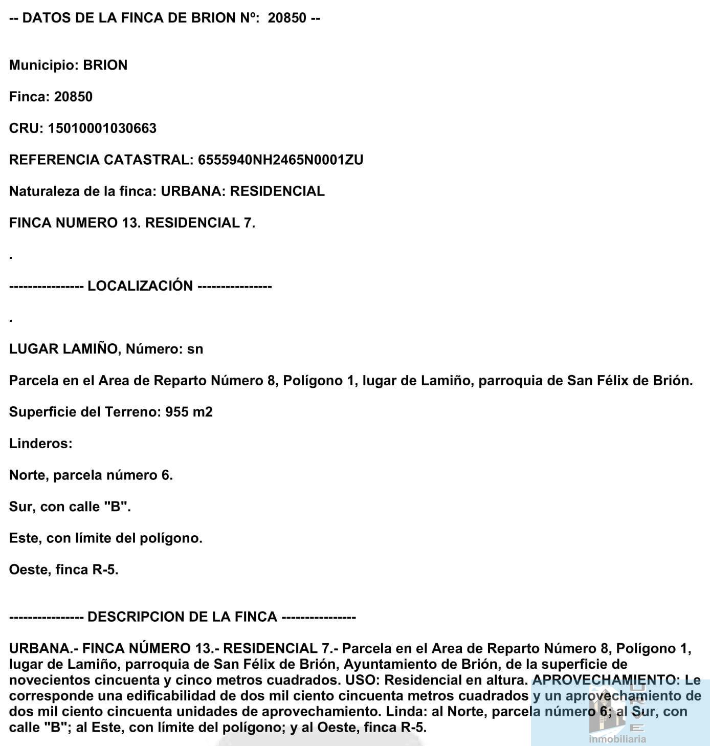 Venta de terreno en Santiago de Compostela
