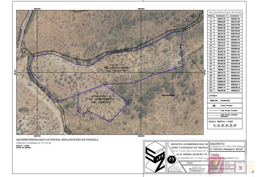 Vente de terrain dans Colmenar