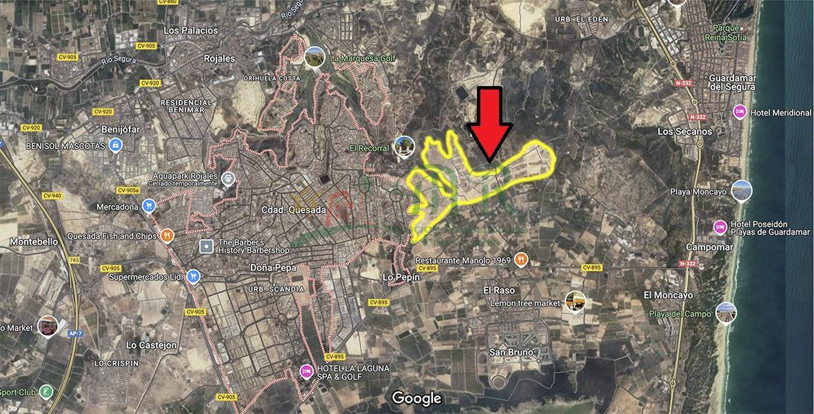 For sale of land in Guardamar del Segura
