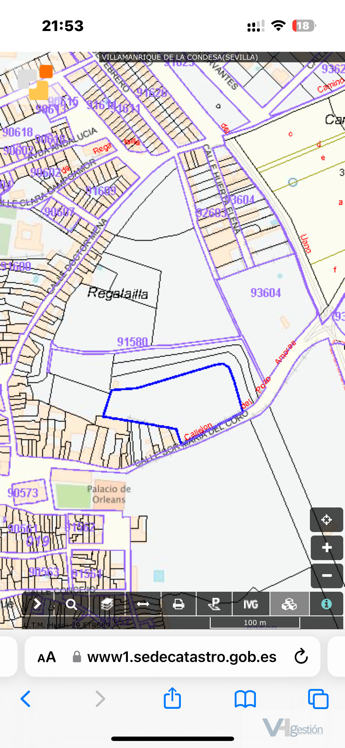 For sale of land in Villamanrique de la Condesa