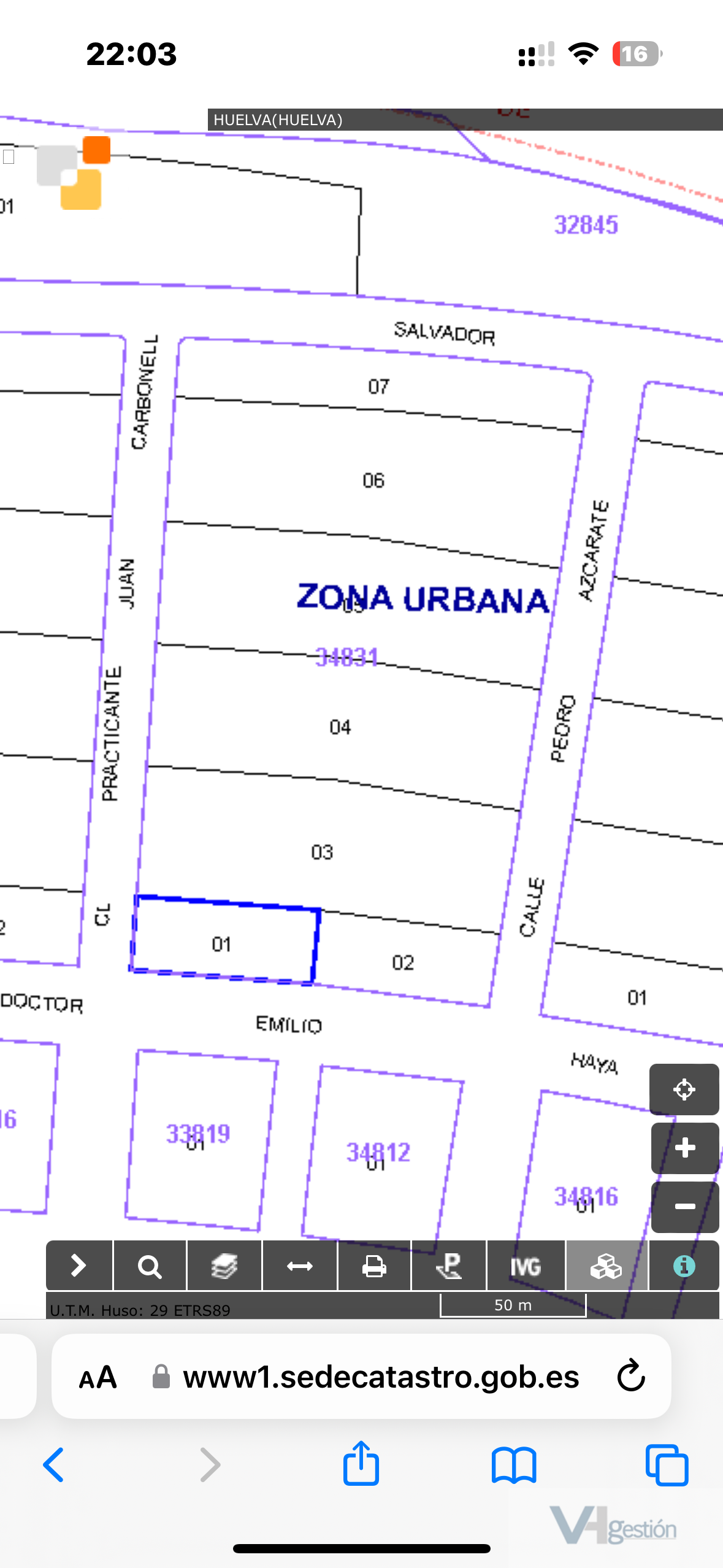 For sale of land in Huelva