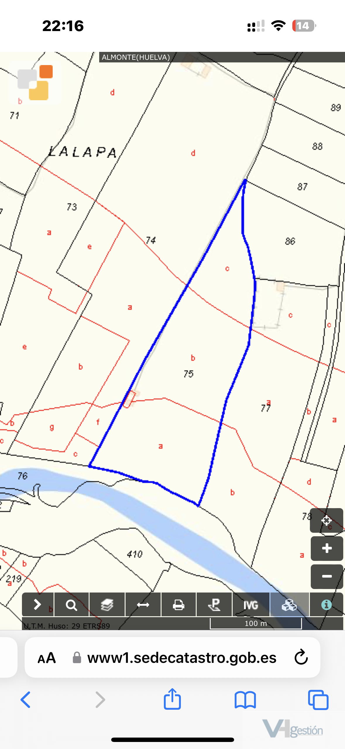 For sale of land in Almonte