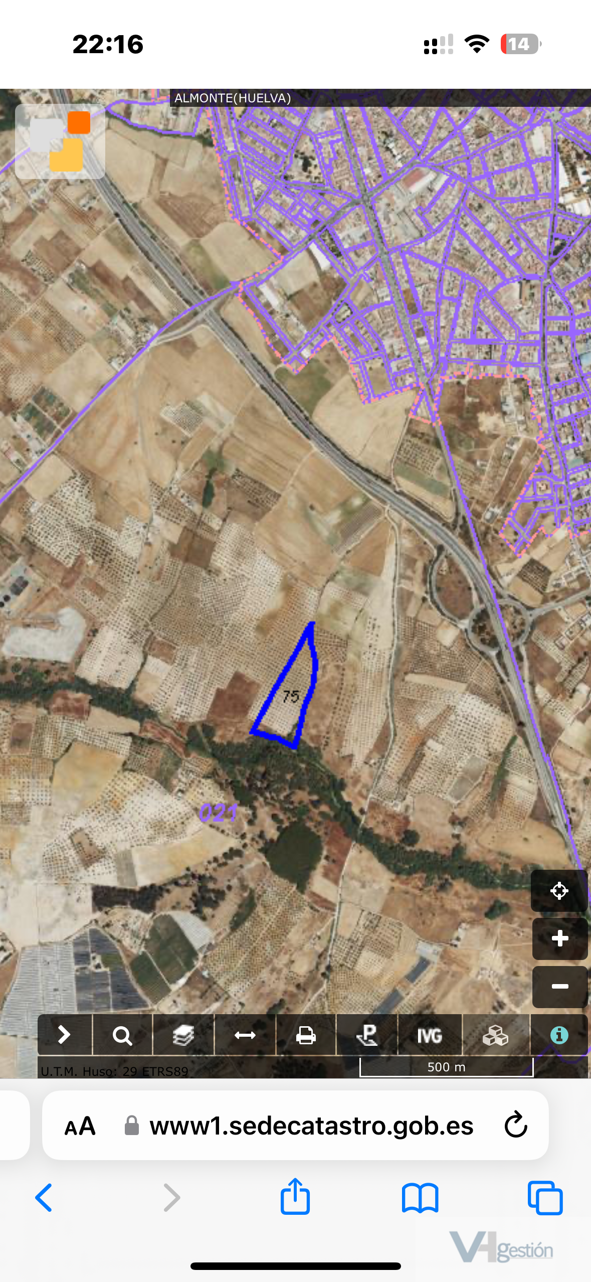 For sale of land in Almonte