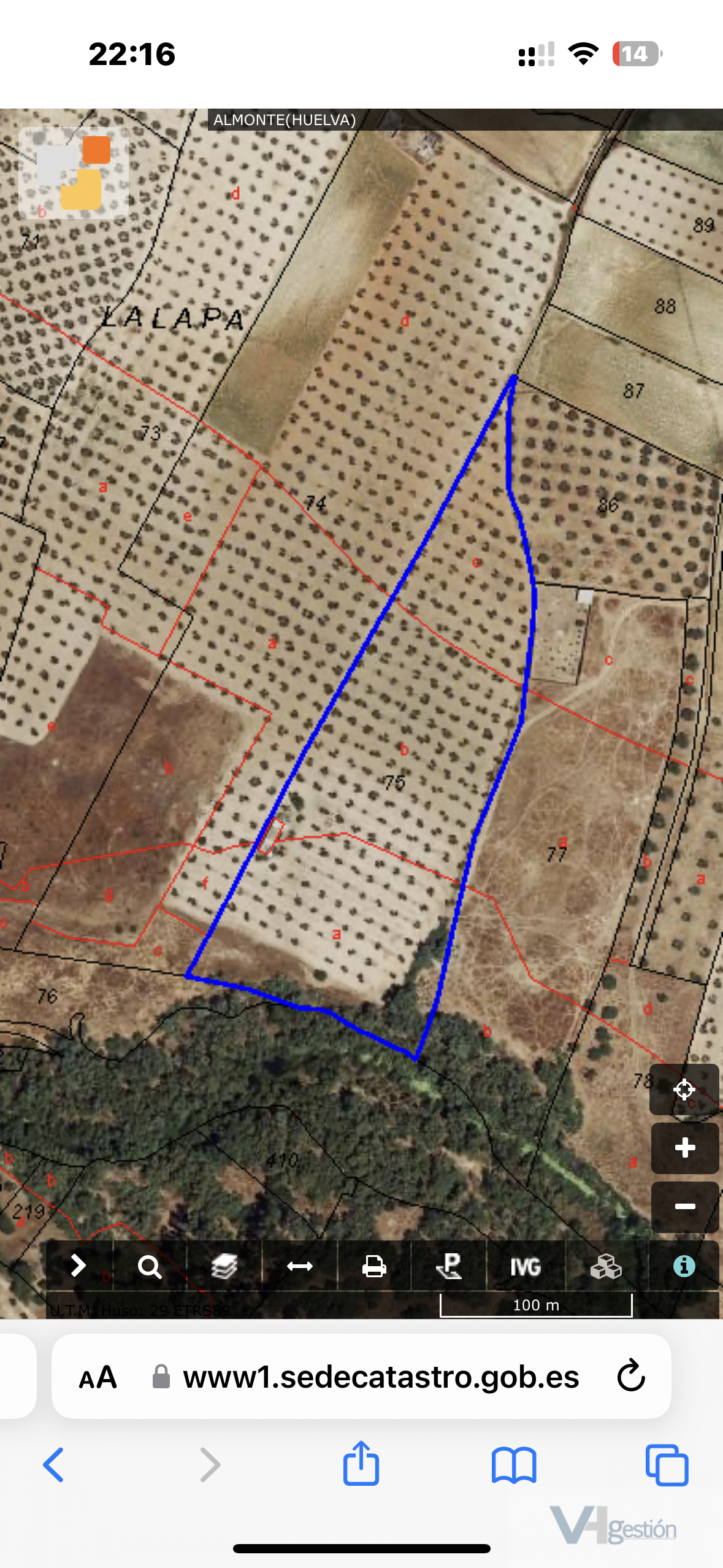 For sale of land in Almonte