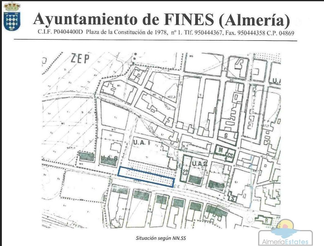 Venta de terreno en Fines