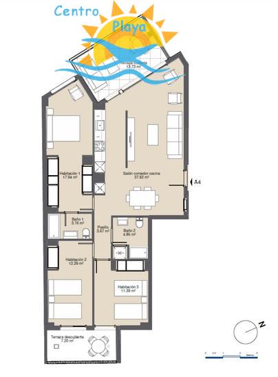 For sale of apartment in Castellón