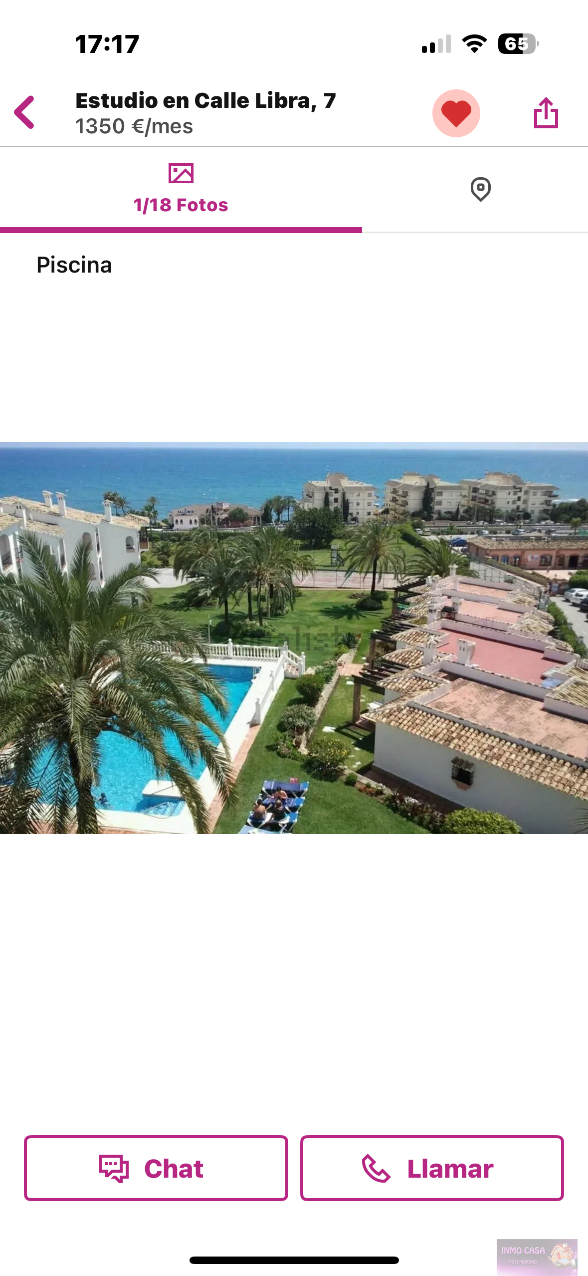 For rent of flat in Mijas