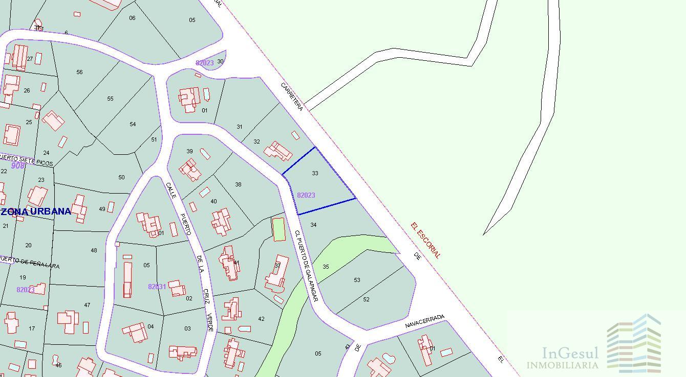 For sale of land in Galapagar