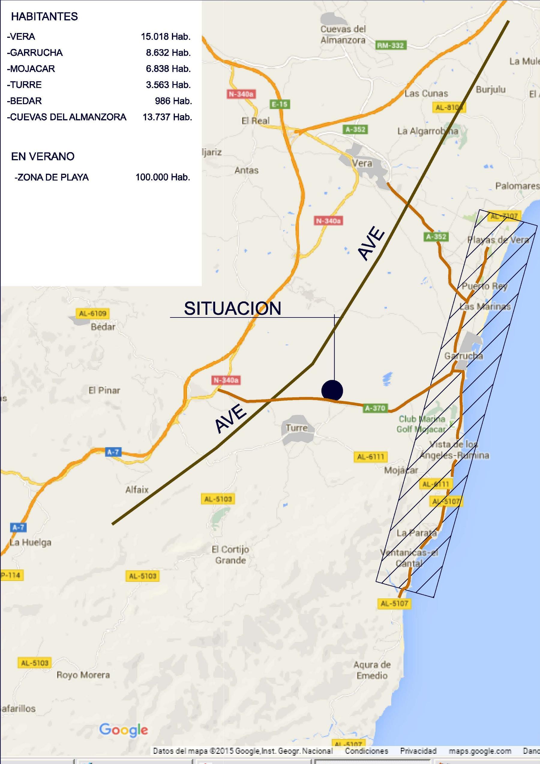 Venta de terreno en Turre