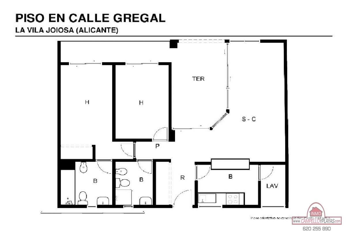 For sale of apartment in Villajoyosa