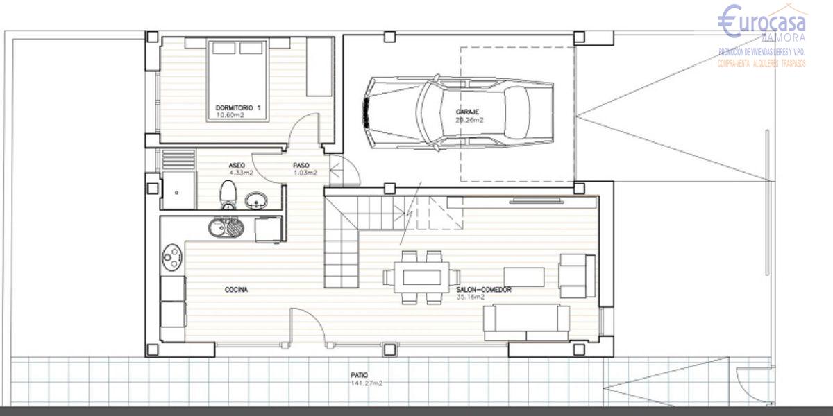 For sale of new build in Zamora