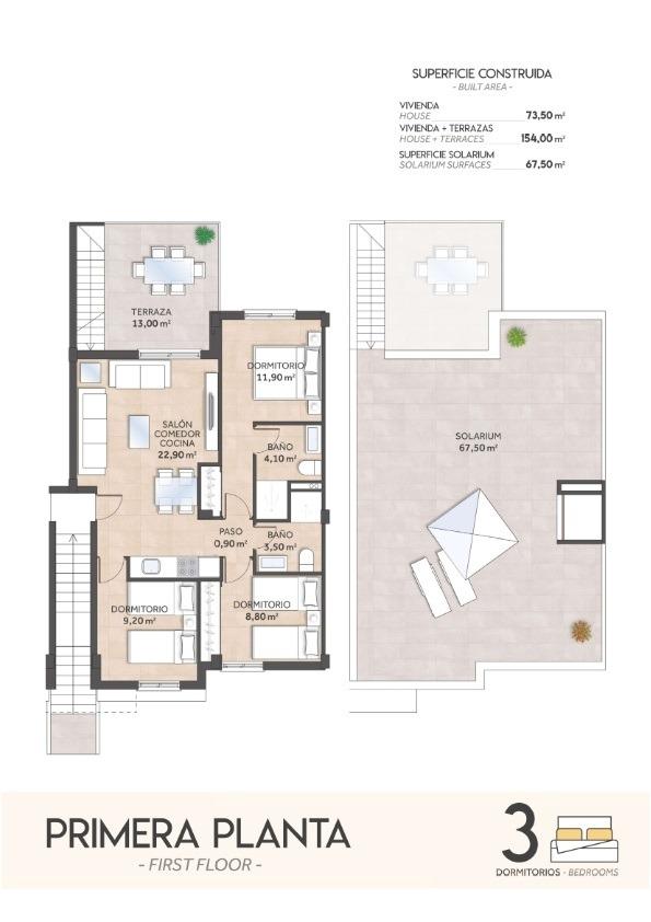 Venta de bungalow en San Miguel de Salinas