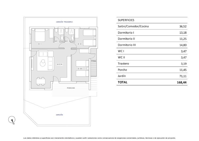 Venta de bungalow en San Miguel de Salinas