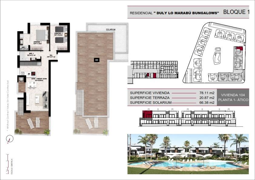 Venta de bungalow en Rojales