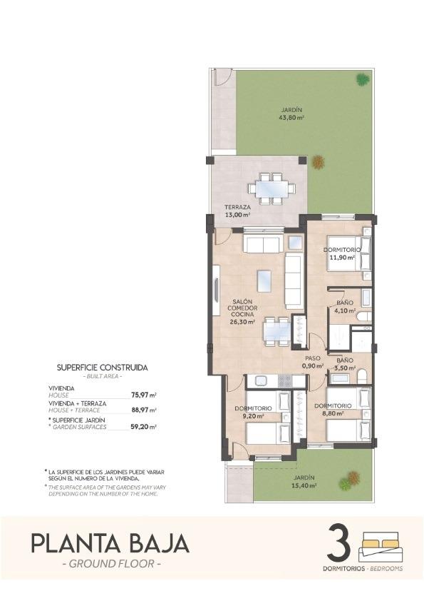 Venta de bungalow en San Miguel de Salinas