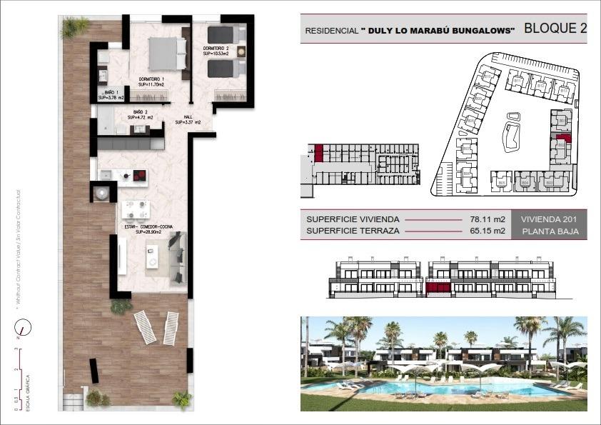 Venta de bungalow en Rojales