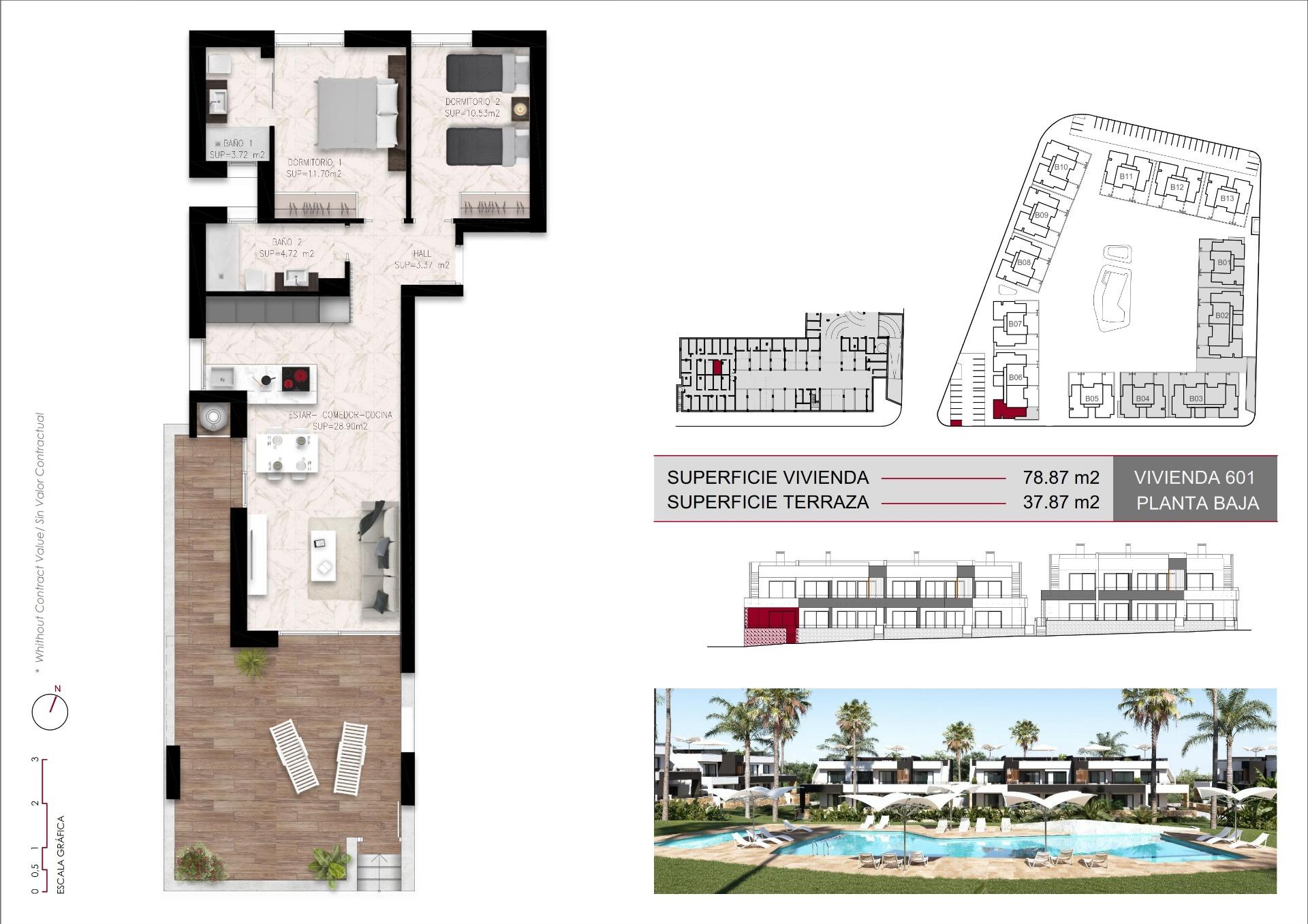 Venta de bungalow en Rojales