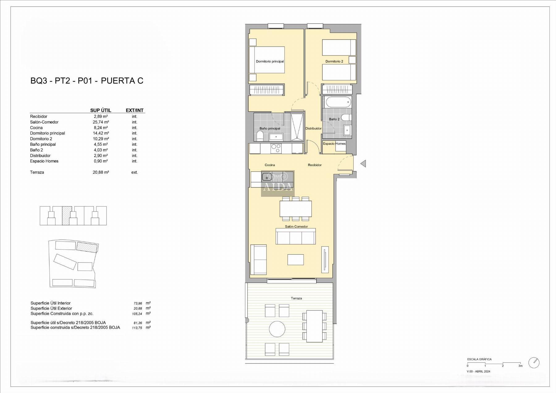 For sale of penthouse in Estepona
