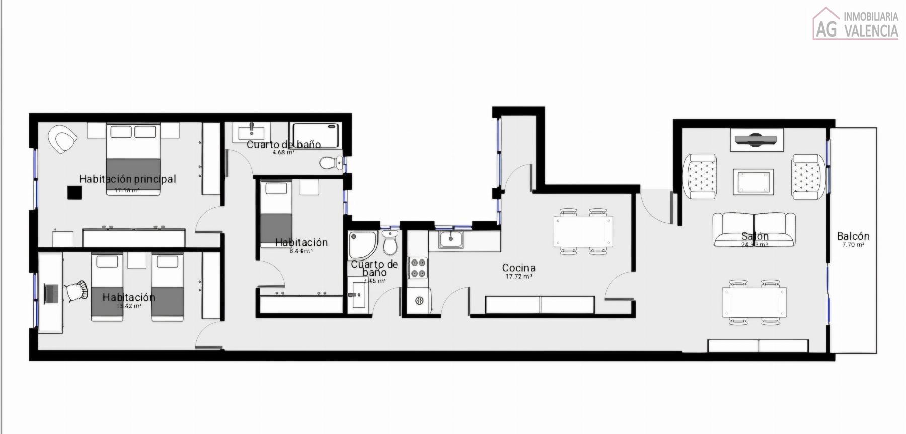 For rent of flat in Valencia