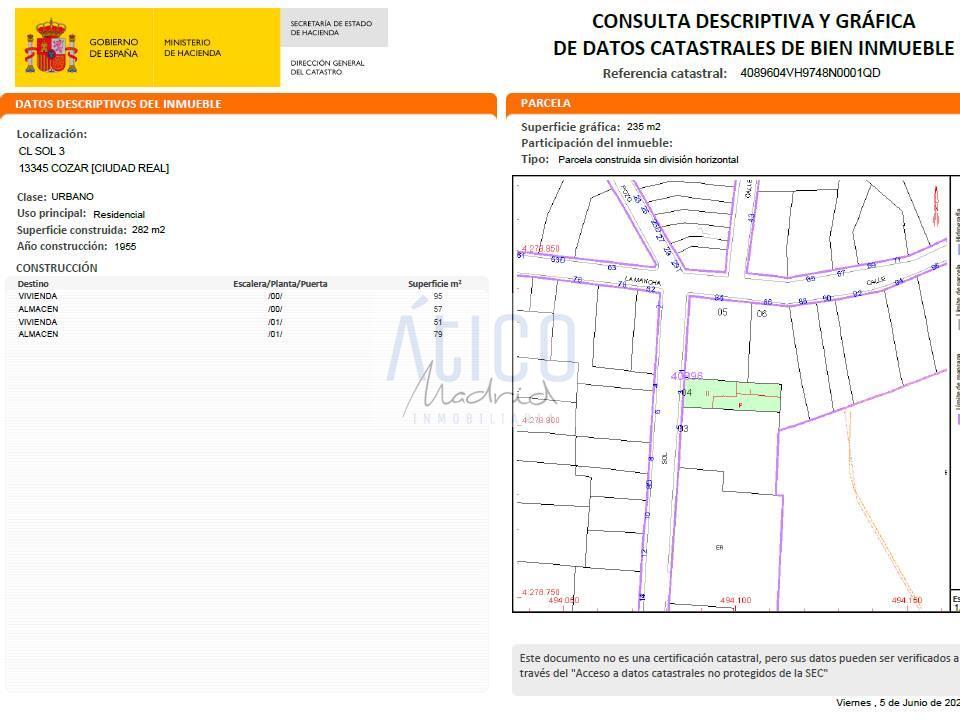 Venta de casa en Cózar